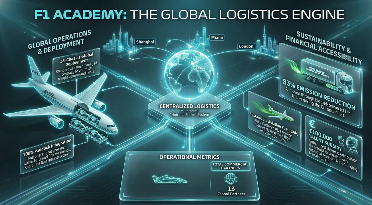 The Wolff Synergy: Inside the $150k Operational Subsidy and Centralized Logistics of F1 Academy