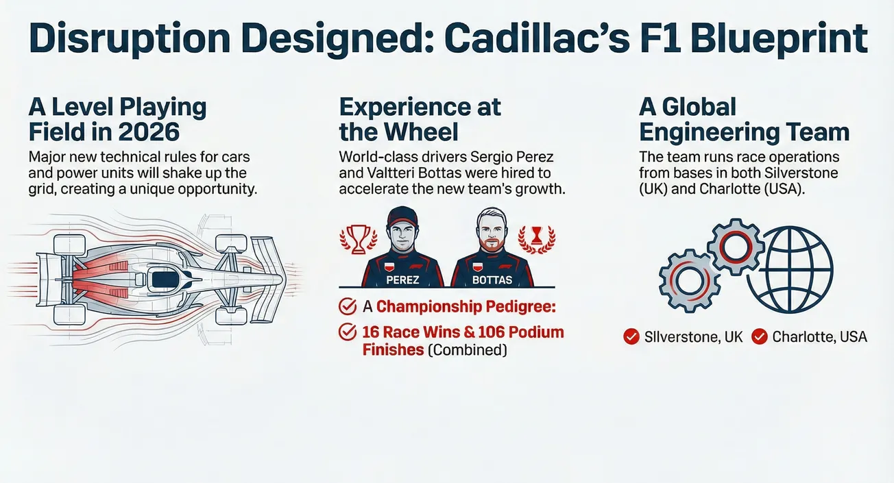 The American Disruption: 5 Reasons Cadillac’s 2026 F1 Entry is More Than Just a New Paint Job